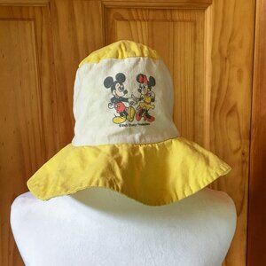Vintage Disney Mickey & Minnie Kids Sun Hat – 70s/80s